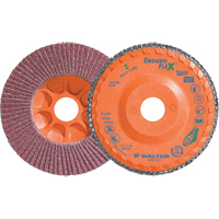Disque &agrave; lamelles Stainless Enduro-Flex, 5" x 5", Type 27, Grain 40, Alumine de zirconium Moffatt Supply & Specialties