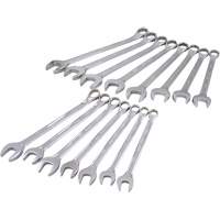 Mirror Chrome Wrench Set, Combination, 15 Pieces, Metric Moffatt Supply & Specialties