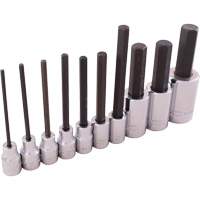 SAE Hex Head Socket Set, Hex, 1/2"/3/8" Drive, 10 Pcs Moffatt Supply & Specialties