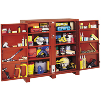 Jobsite Shelf Cabinet, Steel, 47.5 Cubic Feet, Red Moffatt Supply & Specialties