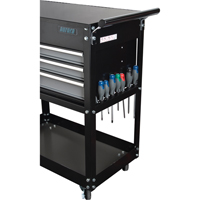 Chariot utilitaire, 4 tiroirs, 18" lo x 33" la x 39" h, Noir Moffatt Supply & Specialties