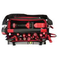 Packout Tote, Ballistic Nylon, 31 Pockets, Black/Red Moffatt Supply & Specialties
