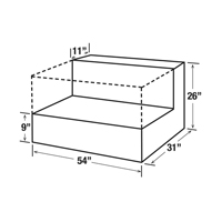 Steel Fuel Transfer Tank, Steel, 50 gal. Capacity, White Moffatt Supply & Specialties