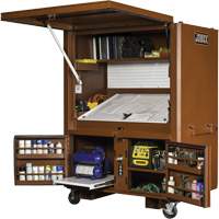 Field Office Jobsite Box, 33" W x 63" D x 80" H, Steel, Red Moffatt Supply & Specialties
