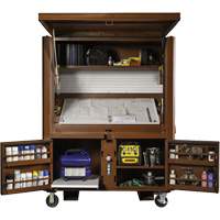 Field Office Jobsite Box, 33" W x 63" D x 80" H, Steel, Red Moffatt Supply & Specialties