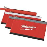 Coloured Zippered Pouches - Set of 3, Canvas, 3 Pockets, Black/Red Moffatt Supply & Specialties