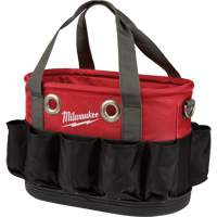 Utility Oval Bag, Ballistic Nylon, 24 Pockets, Black/Red Moffatt Supply & Specialties