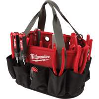 Utility Oval Bag, Ballistic Nylon, 24 Pockets, Black/Red Moffatt Supply & Specialties
