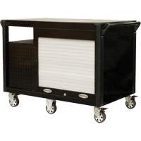 Industrial Cart, 12 Drawers, 31-5/8" L x 52-1/2" W x 40-1/4" H, Black/Orange Moffatt Supply & Specialties