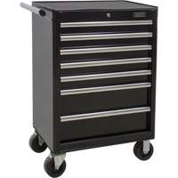 Chariot &agrave; outils industriel, 7 tiroirs, 27" la x 18-3/4" p x 39" h, Noir Moffatt Supply & Specialties