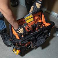 Tradesman Pro Wide-Open Tool Bag, Ballistic Nylon, 42 Pockets, Black Moffatt Supply & Specialties
