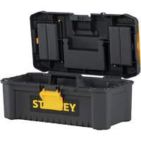 Essential&reg; Tool Box with Tray, 12-1/2" W x 7-3/8" D x 5-1/8" H, Black/Yellow Moffatt Supply & Specialties