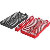 Ensemble de cliquet et douilles avec organisateur &agrave; profil bas Packout, 106 Mcx, Prise de 1/4"/3/8", Profond Moffatt Supply & Specialties