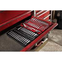 Ensemble de cliquet et douilles avec organisateur &agrave; profil bas Packout, 106 Mcx, Prise de 1/4"/3/8", Profond Moffatt Supply & Specialties