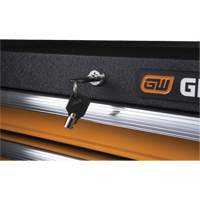 GSX Series Tool Chest, 26" W, 4 Drawers, Black/Orange Moffatt Supply & Specialties