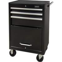 Industrial Tool Cart, 3 Drawers, 29-4/5" W x 21-1/5" D x 38-4/5" H, Black Moffatt Supply & Specialties