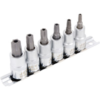 Jeu de douilles &agrave; embout inviolables SS386TB, Torx inviolable, Prise 3/8", 6 mr Moffatt Supply & Specialties