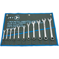 Raised Panel Combination Wrench Set, Combination, 11 Pieces, Metric Moffatt Supply & Specialties