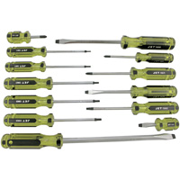 JHMSS-13 Jumbo Handle Mechanic's Screwdriver Set, 13 Pcs., Magnetic Moffatt Supply & Specialties