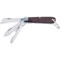 3-Blade Pocket Knife with Screwdriver, 2-1/2" Blade, Carbon Steel Blade, Plastic Handle Moffatt Supply & Specialties