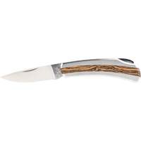 Pocket Knife with Drop Point Blade, 2-1/4" Blade, Stainless Steel Blade, Stainless Steel Handle Moffatt Supply & Specialties