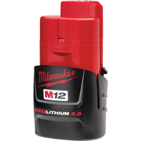 M12 Redlithium 2.0 Battery, Lithium-Ion, 12 V, 2 A Moffatt Supply & Specialties