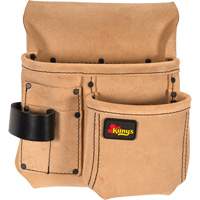 Half Carpenter Apron, Multiple Tool Holder, Leather, 4 Pockets Moffatt Supply & Specialties