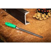 Double Cut File with Green Handle, Half Round, 8", Bastard Moffatt Supply & Specialties