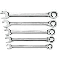 Jeu de cl&eacute;s &agrave; cliquet &agrave; 12 pans et 72 dents, Combinaison, 5 morceaux, M&eacute;trique Moffatt Supply & Specialties