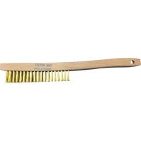 Curved-Handle Scratch Brushes, Brass, 4 x 19 Wire Rows, 14" Long Moffatt Supply & Specialties
