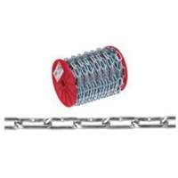 Straight Link Coil Chain, Low Carbon Steel, 2/0 x 120' (36.6 m) L, 520 lbs. (0.26 tons) Load Capacity Moffatt Supply & Specialties