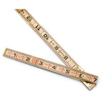 R&egrave;gle de maçon surdimensionn&eacute; Red End, 6' lo, Bois, Graduations de 1/16" Moffatt Supply & Specialties