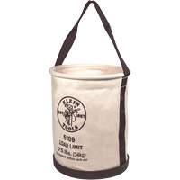 Wide-Opening Straight-Wall Bucket, Canvas, 12" Dia. x 15" H, 75.0 lbs. Load Rating Moffatt Supply & Specialties