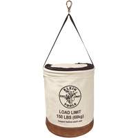 Canvas Bucket with Closing Top, Canvas, 14" Dia. x 17" H, 150 lbs. Load Rating Moffatt Supply & Specialties