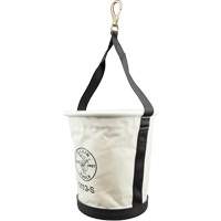 Tapered-Wall Bucket with Swivel Snap Hook, 13" H, Canvas, Natural Moffatt Supply & Specialties