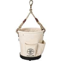 Tapered-Wall Bucket, 12" L x 9" W x 12" H, Canvas, Natural Moffatt Supply & Specialties