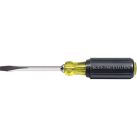 Heavy-Duty Slot Keystone Screwdriver, 1/4", 8-11/32" L, Cushion Grip Handle Moffatt Supply & Specialties