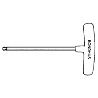 Cl&eacute; hexagonale individuelle SAE, embout Sph&eacute;rique, 3/32" x 6" lo, Poign&eacute;e en T Moffatt Supply & Specialties