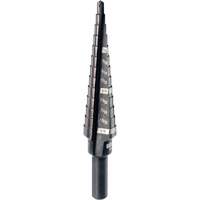 #1 Step Drill Bit, 1/8" - 1/2" , 1/32" Increments, High Speed Steel Moffatt Supply & Specialties