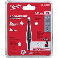 #1 Step Drill Bit, 1/8" - 1/2" , 1/32" Increments, High Speed Steel Moffatt Supply & Specialties