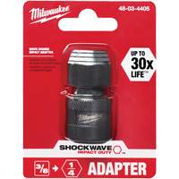 Adaptateur de douille carr&eacute;e &agrave; hexagonale pour tournevis &agrave; percussion Shockwave, Chocs, Prise 1/4", Douille 3/8", 1,875" lo Moffatt Supply & Specialties