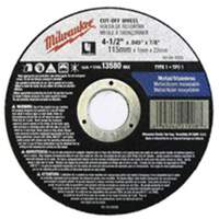 Depressed Centre Cut-Off Wheels, 5" x 0.045", 7/8" Arbor, Type 27, Aluminum Oxide, 13580 RPM Moffatt Supply & Specialties