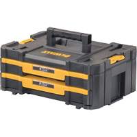 TSTAK&reg; IV Tool Box with Double Shallow Drawers, 16-1/4" x 12-1/4" x 6-3/8", Black Moffatt Supply & Specialties