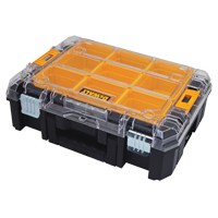 TSTAK&reg; V Organizer with Clear Lid, 17-1/4" x 13" x 6", Black Moffatt Supply & Specialties