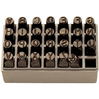 Jeu de lettres pour estampage &agrave; la main, 27 morceaux Moffatt Supply & Specialties