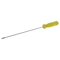 Electrician's Slotted Screwdriver, 1/8" Tip, Round, 6-1/2" L, Plastic Handle Moffatt Supply & Specialties