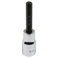 Bit Socket, Hex, 5/16" x 3-1/4" L, 1/2" Square Drive Drive Moffatt Supply & Specialties