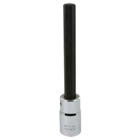 Extra Long Bit Socket, Hex, 10 mm x 128 mm L, 1/2" Square Drive Drive Moffatt Supply & Specialties