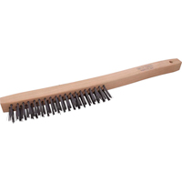 Long Handle Industrial-Duty Scratch Brush, Steel, 3 x 19 Wire Rows, 14" Long Moffatt Supply & Specialties