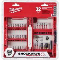 Shockwave Driver Bit Set, 32 Pcs., Phillips/Slotted/Torx&reg; Moffatt Supply & Specialties